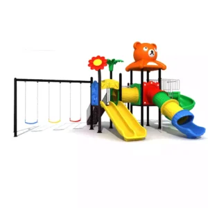 Large kids playground with monkey bars for outdoor climbing activities